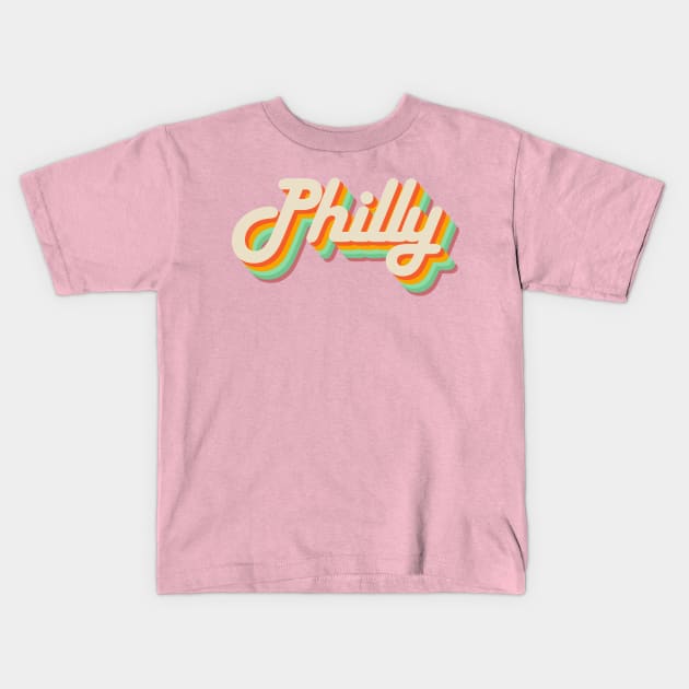 Retro Philly Kids T-Shirt by HuskyClothing